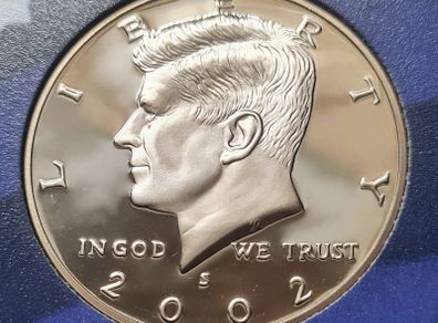 2002 S Proof  Kennedy Half Dollar Coin 50 Cent JFK