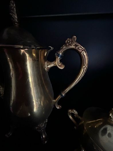 Antique Gold Plated Teapot Set