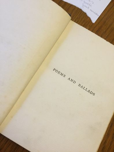 Poems and ballads Swinburne first series