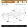 Super King Metal Bed with mattress Image 4
