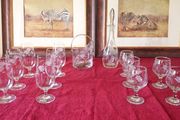14 Piece Duiske Etched Wine Glasses, Ice Bucket And Decanter Set