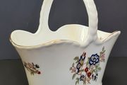 Vintage Royal Tara Fine Bone China Posy Basket,  Flower Basket,  Irish Pottery,  Galway Ireland,  Floral Design