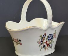 Vintage Royal Tara Fine Bone China Posy Basket,  Flower Basket,  Irish Pottery,  Galway Ireland,  Floral Design