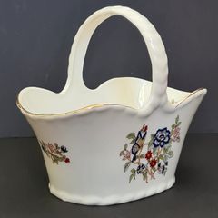 Vintage Royal Tara Fine Bone China Posy Basket,  Flower Basket,  Irish Pottery,  Galway Ireland,  Floral Design