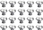 25Pcs Crystal Door Knob, 30MM Diamond Drawer Knobs Crystal Door Handles Diamond Pulls for Home Kitchen Office Chest Cabinet Drawer (FREE POSTAGE)