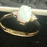 9ct Gold Opal & Diamond Ring Size O Image 5
