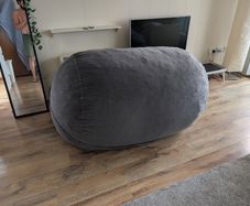 Large Gray Bean Bag Chair Excellent Condition