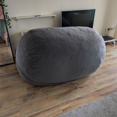 Large Gray Bean Bag Chair Excellent Condition