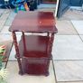 Vintage Mahogany 3 Tier Plant Stand Image 5