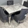 New Marble Dining Table With Knockers Chairs Image 9