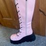 Knee high Pink Army Boots Image 3