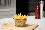 Steel chip serving basket