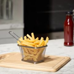 Steel chip serving basket