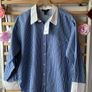 shirt bnwt new look blue & white striped shirt size 12 oversized rrp 39 euro Image 2