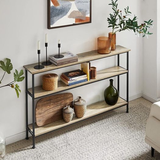 Console table with 3 shelves
