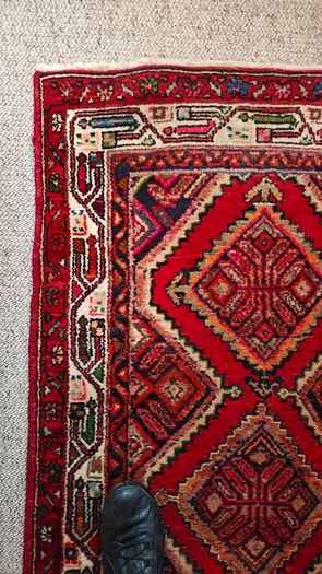 Colourful Persian Hamadan Hand Knotted Runner Rug Carpet