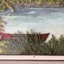 Vintage 1960s landscapes of ireland oil and handwoven tweeds picture K.C.Colohan framed Image 8