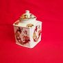 Mason's Ironstone  , Brown Velvet Square Lidded Canister , Ginger Jar    Vintage Image 4