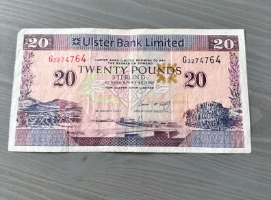 NORTHERN IRELAND 20 Pounds 2007, Ulster Bank Limited