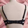 Edge O'Beyond luxury lingerie black and gold lace bra thong set 34DD Image 3