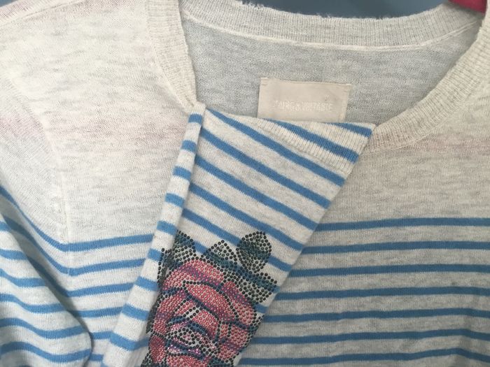Zadig and Voltaire striped jumper with embellished detail
