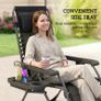 Zero Gravity Chairs Set of 2, Folding Sunloungers Reclining Garden Chairs with Cup Holder Image 6