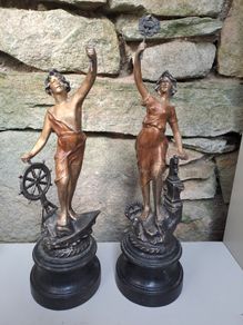 Antique Spelter figurines