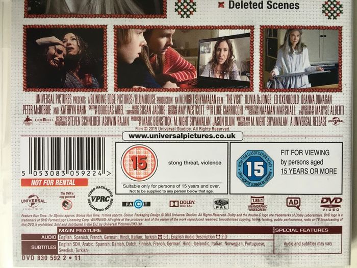 The Visit [2015] Directed By M. Night Shyamalan [Movie DVD]