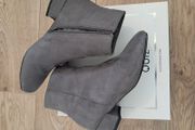 Quiz Grey Ankle Boots