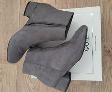 Quiz Grey Ankle Boots
