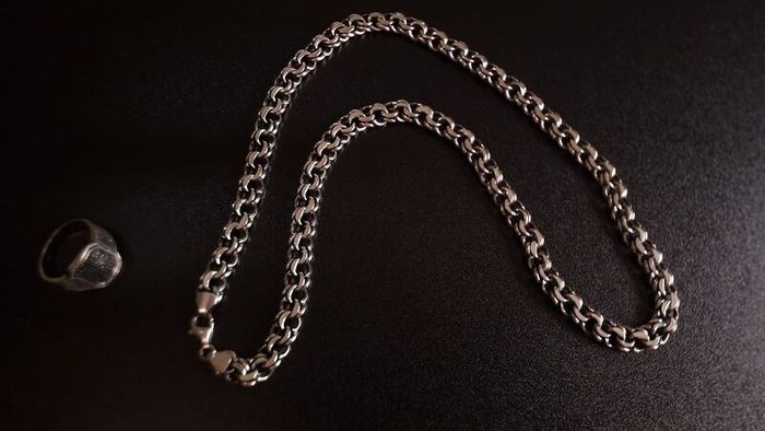 silver 925  handmade chain 60 cm
