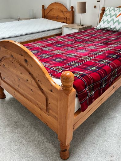 2 Solid wood bed frames - great condition