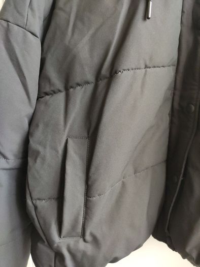 Primark Black Hooded Puffer Jacket Coat Size XL  Worn Once