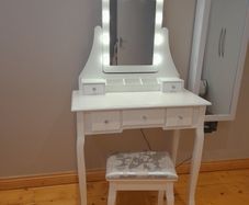 dressing table with stool