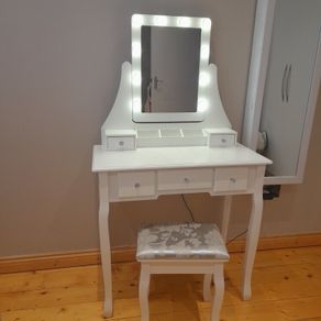 dressing table with stool