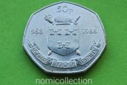 Ireland 1988 year Commemorative 50 Pence.