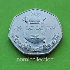 Ireland 1988 year Commemorative 50 Pence.