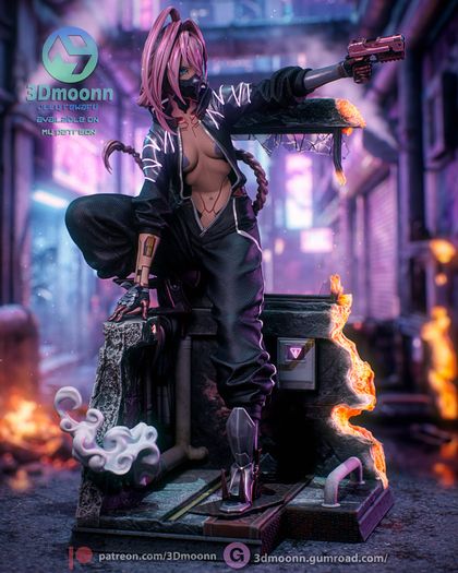 Talia Yang cyberpunk edgerunners 2 resin 3d print