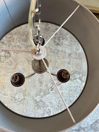 Grey Shades Chrome  Chandelier