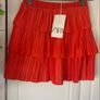 skirt Zara mini pleated tiered skirt coral red small Image 9