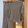 Fab Mango (Zara Group) Brown and White Striped Co Ord Shirt XL and Trousers L Image 9