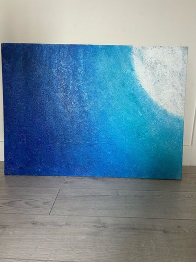 Large blue abstract painting