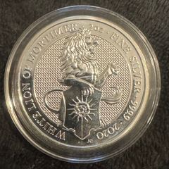 2oz Silver Coin White lion of Mortimer