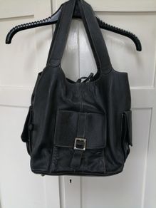 Getulio Black Leather Bag