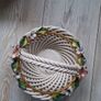 Ceramic basket with floral design Image 2