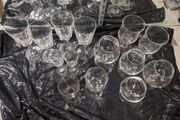 Mixture of 14 drinking glasses