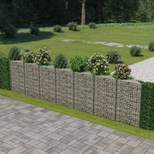 Gabion Wall Galvanised Steel 450x30x100 cm