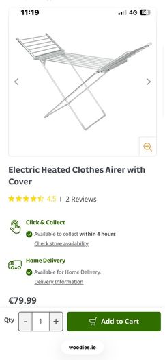 New electric heated clothes rack