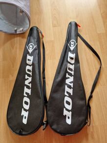 Squash Rackets x 2 + Covers (2) + 3 Squash Balls