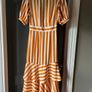 TOPSHOP striped yellow ochre maxi dress Size M/10 Image 7
